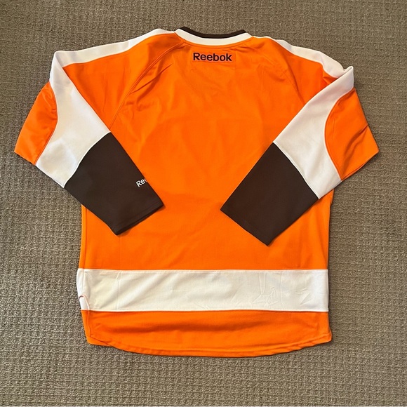 REEBOK PHILADELPHIA FLYERS ORANGE MENS L/ 52 W/ ERIC LINDROS KIT NEW SEE PICS!! - Picture 6 of 13